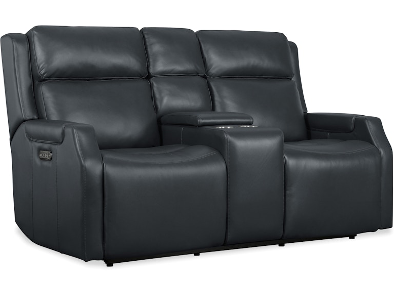 Hooker Furniture Living Room Nelson Zero Gravity Power Console Loveseat with Power Headrests and Lumbar SS836-PHZLC2-049 at Norwood Furniture