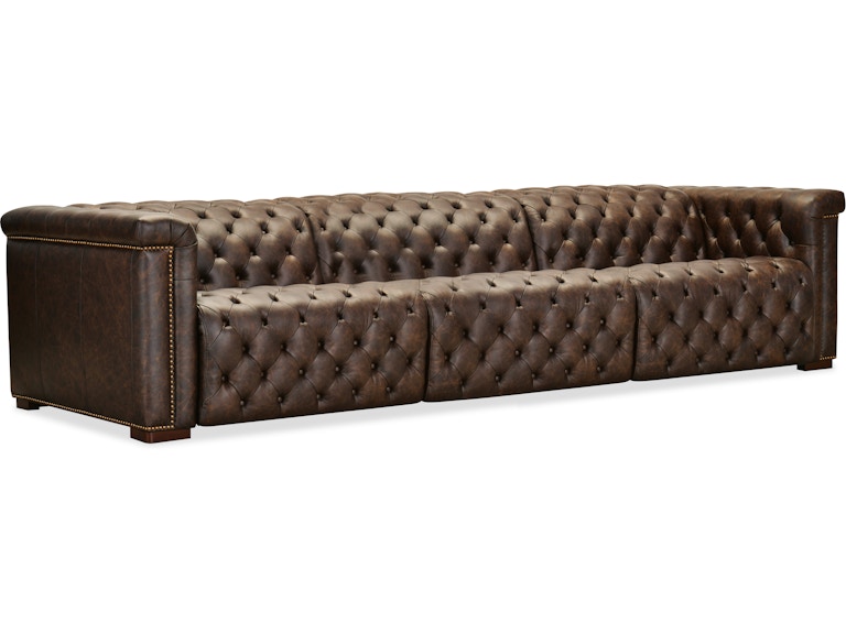 Hooker Furniture Living Room Savion Deux 3 Seat Sofa with Two Power Recliners and Three Power Headrests SS435-3PC3-089 at Norwood Furniture