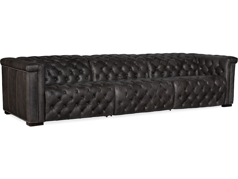 Hooker Furniture Living Room Savion Grandier Sofa w/PWR Recline PWR Headrest SS434-GP3-096 at Norwood Furniture