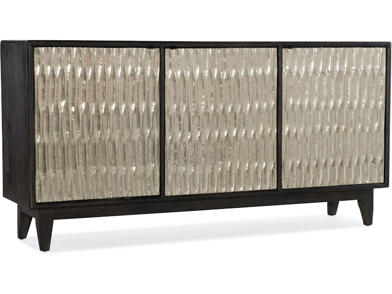 Hooker Furniture Living Room Shimmer Three-Door Credenza 5716-85001-SLV at Norwood Furniture