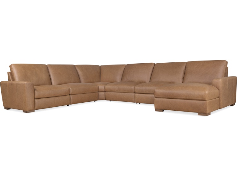 Hooker Furniture Living Room SS925 Large Living Your Way Sectional - Kingston Cognac at Norwood Furniture