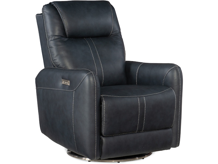 Hooker Furniture Living Room Steffen Swivel Power Recliner with Power Headrest RC601-PHSZ-049 at Norwood Furniture
