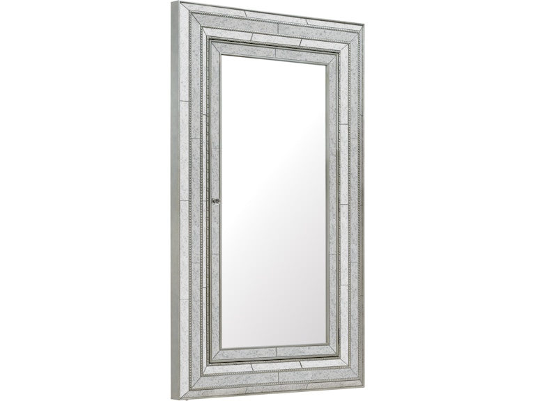Hooker Furniture Melange Glamour Floor Mirror w/Jewelry Armoire Storage 638-50012 at Norwood Furniture