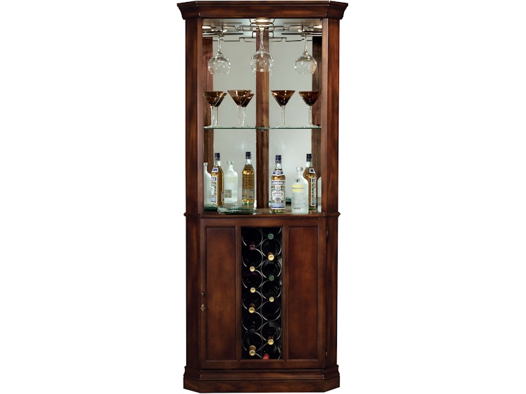 Howard Miller Bar and Game Room Piedmont Corner Wine Cabinet 690000 at Norwood Furniture