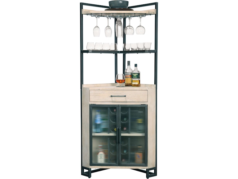 Howard Miller Bar and Game Room Studio Corner Wine and Bar Cabinet 695361 at Norwood Furniture