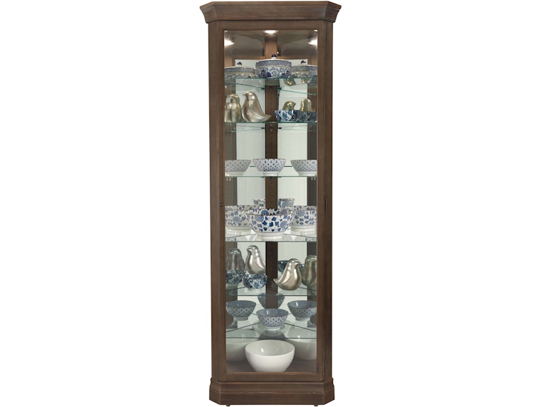Howard Miller Living Room Delia Corner Curio Cabinet 680641 at Norwood Furniture