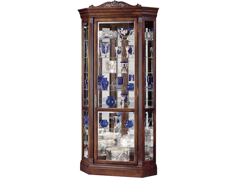 Howard Miller Living Room Embassy II Corner Curio Cabinet 680290 at Norwood Furniture
