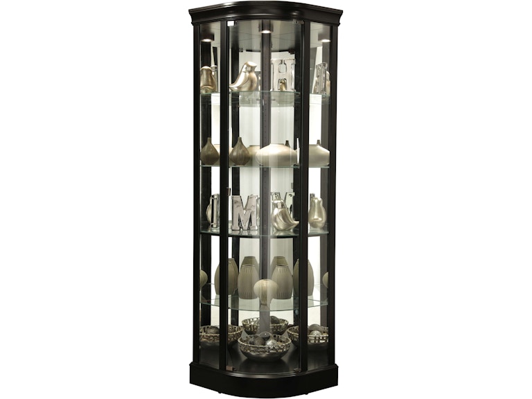 Howard Miller Living Room Marlowe II Corner Curio Cabinet 680627 at Norwood Furniture