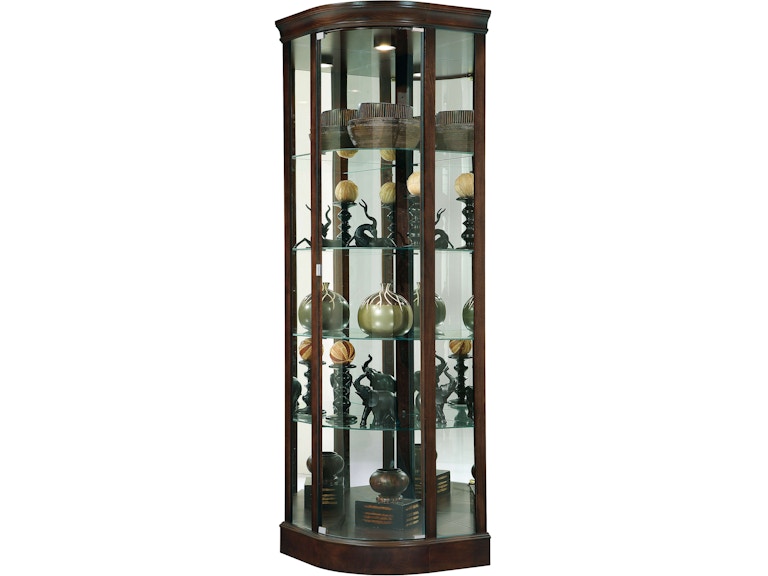 Howard Miller Living Room Marlowe III Corner Curio Cabinet 680664 at Norwood Furniture