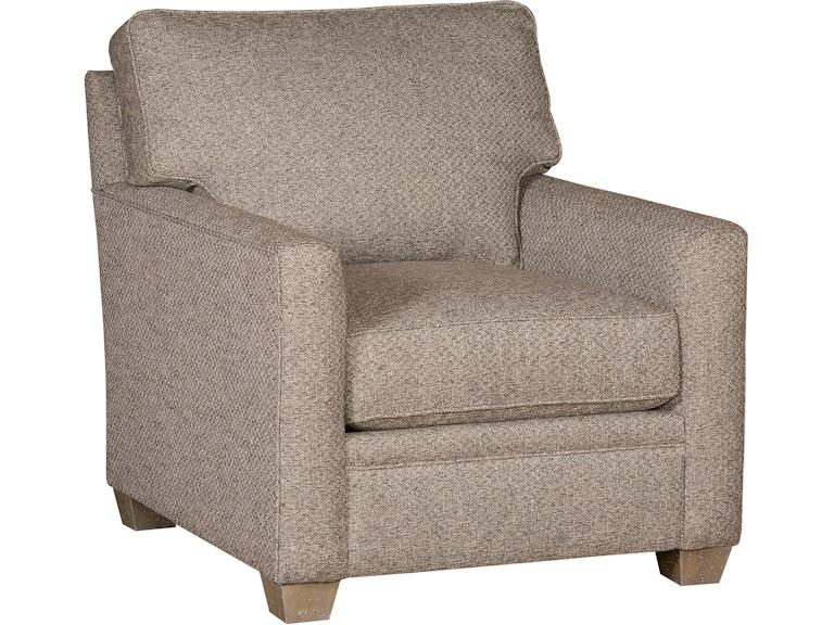 King Hickory Living Room Benson Chair with Pleated Arm And Attached Back Aged Gray Base And Fabric 4701-PAG-F at Norwood Furniture