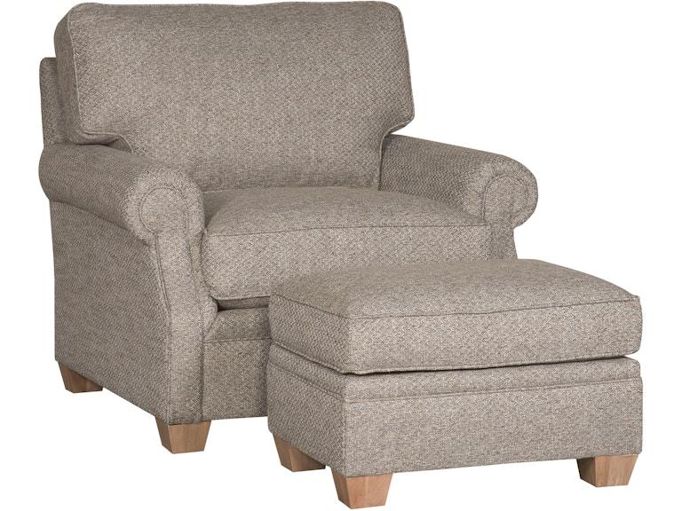 King Hickory Living Room Benson Chair with Recessed Arm And Loose Back Aged Gray Base And Fabric 4701-RLG-F at Norwood Furniture