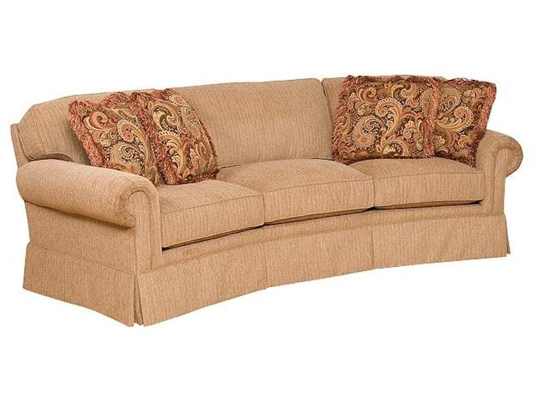 King Hickory Living Room Bentley Fabric Conversation Sofa With Panel Arm Attached Back Skirt And Fabric 4465-PAS-F at Norwood Furniture