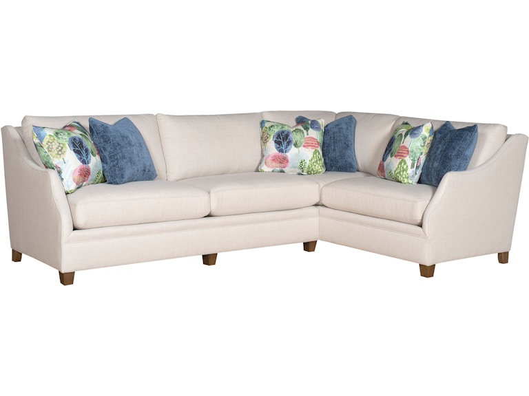 King Hickory Living Room Brandy Fabric Sectional 5700-Sect-F at Norwood Furniture