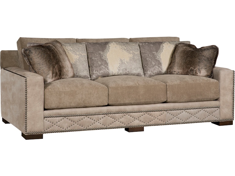 King Hickory Living Room California Leather/Fabric Sofa 5800-LF at Norwood Furniture