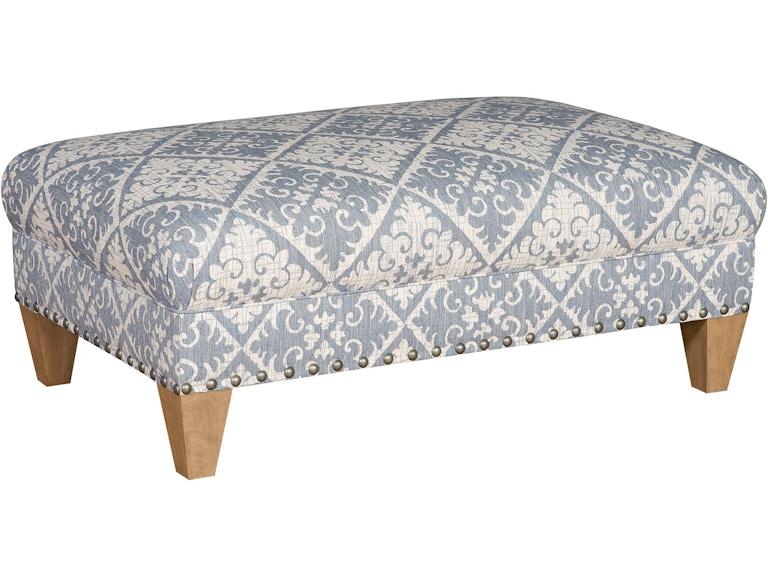 King Hickory Living Room Capital Rectangle Medium Ottoman with Flat Top and Modern Leg in Fabric 3R-MLM-F at Norwood Furniture