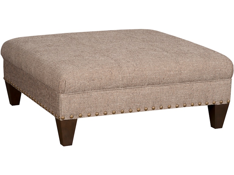 King Hickory Living Room Capital Square Large Ottoman with Flat Top and Modern Leg in Fabric 3Q-LLM-F at Norwood Furniture
