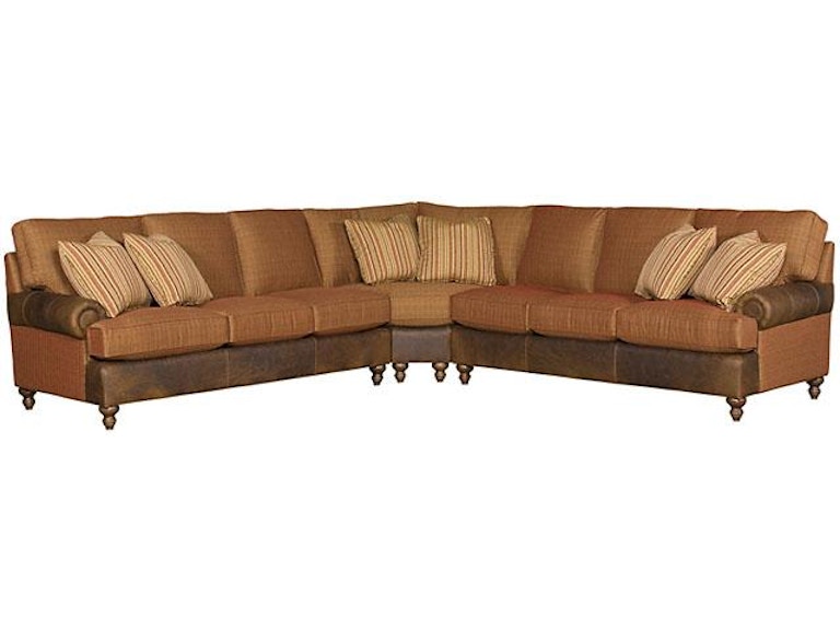 King Hickory Living Room Chatham Leather/Fabric Sectional 5900-Sect-LF At Norwood Furniture