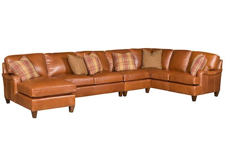 King Hickory Living Room Chatham Leather Sectional 5900-Sect-L at Norwood Furniture