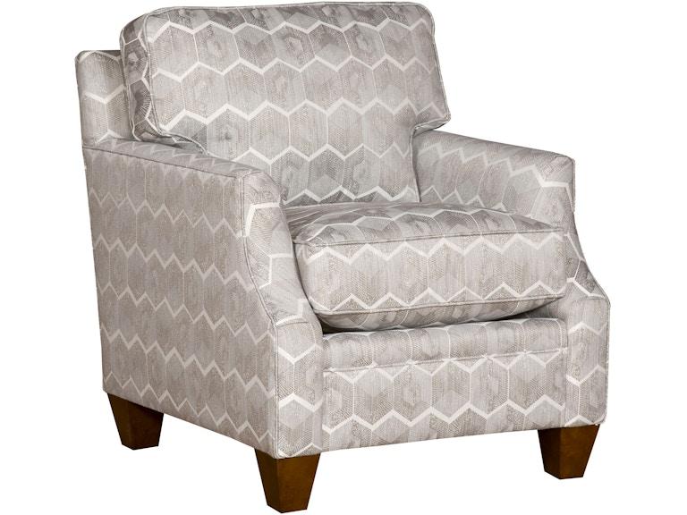 King Hickory Living Room Cory Chair with Notched Arm And Loose Back Modern Leg And Fabric 2101-NLM-F at Norwood Furniture