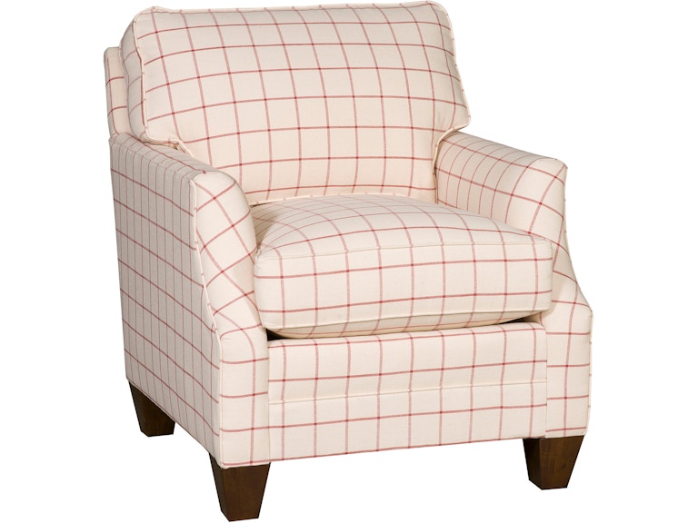 King Hickory Living Room Cory Chair with Notched Arm And Attached Back Modern Leg And Fabric 2101-NAM-F at Norwood Furniture