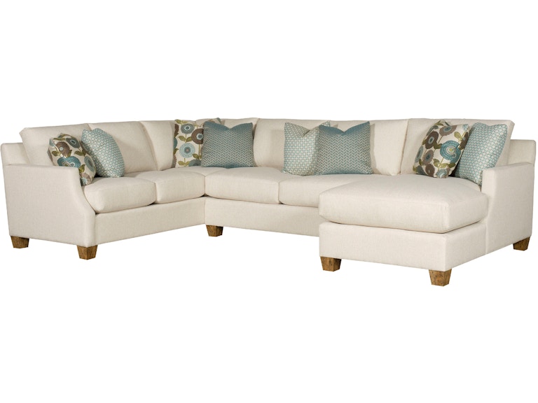 King Hickory Living Room Darby Fabric Sectional 2200-Sect-F at Norwood Furniture