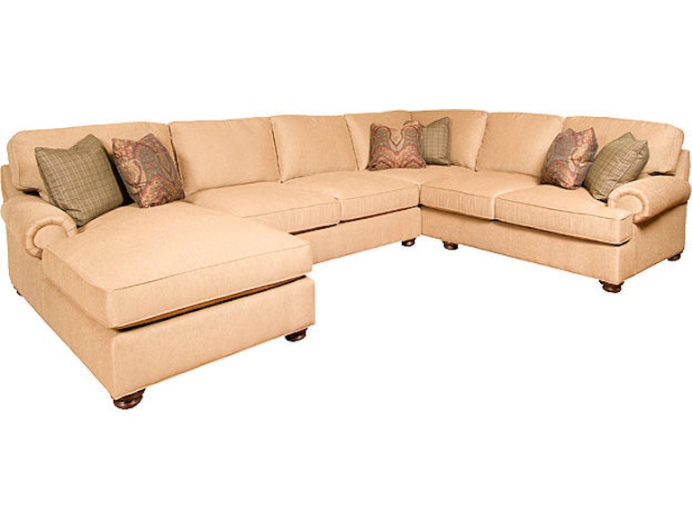 King Hickory Living Room Henson Fabric Sectional 6000-Sect-F at Norwood Furniture