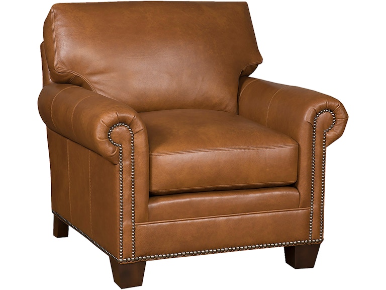 King Hickory Living Room Jordan Leather Chair 5501-PAW-L at Norwood Furniture