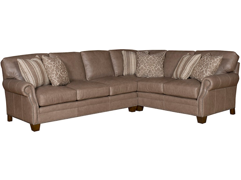 King Hickory Living Room Jordan Leather Sectional 5500-Sect-L at Norwood Furniture