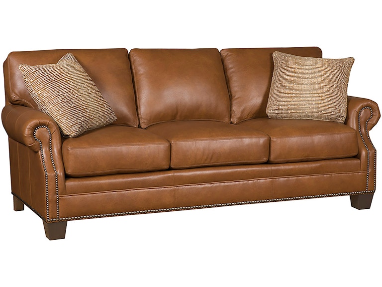 King Hickory Living Room Jordan Leather Sofa 5500-RAW-L at Norwood Furniture
