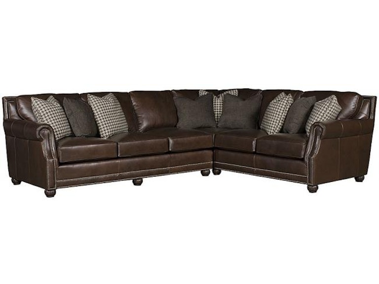King Hickory Living Room Julianna Leather Sectional 3000-Sect-L at Norwood Furniture