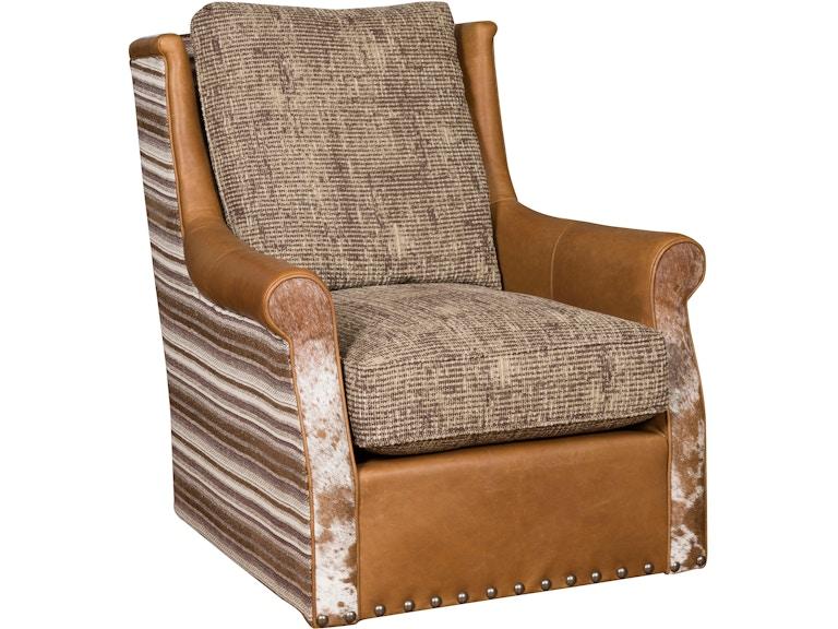 King Hickory Living Room Kaitlyn Fabric - Leather Swivel Chair 401-SLF at Norwood Furniture