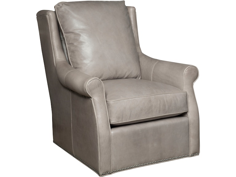 King Hickory Living Room Kaitlyn Leather Swivel Chair 401-GL at Norwood Furniture
