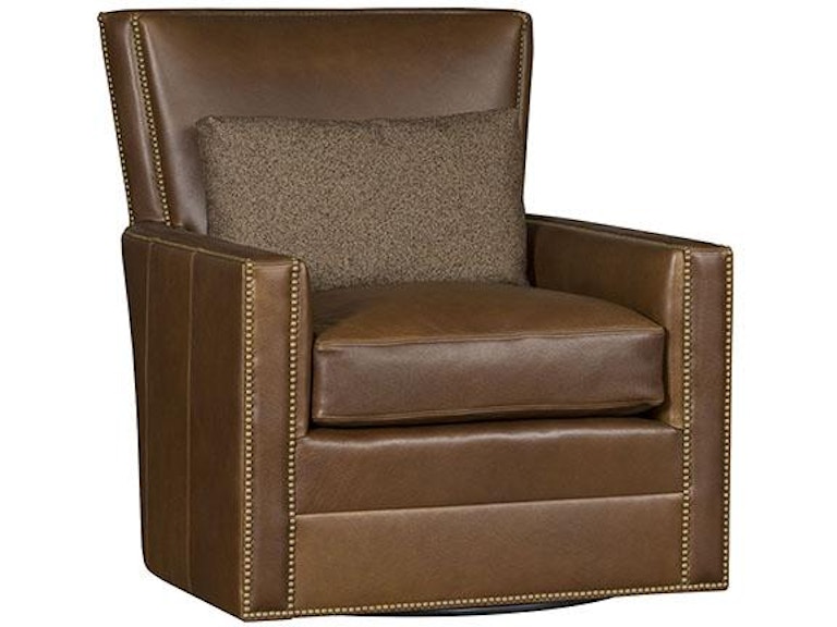 King Hickory Living Room Nicole Leather Swivel Chair C18-01SL at Norwood Furniture