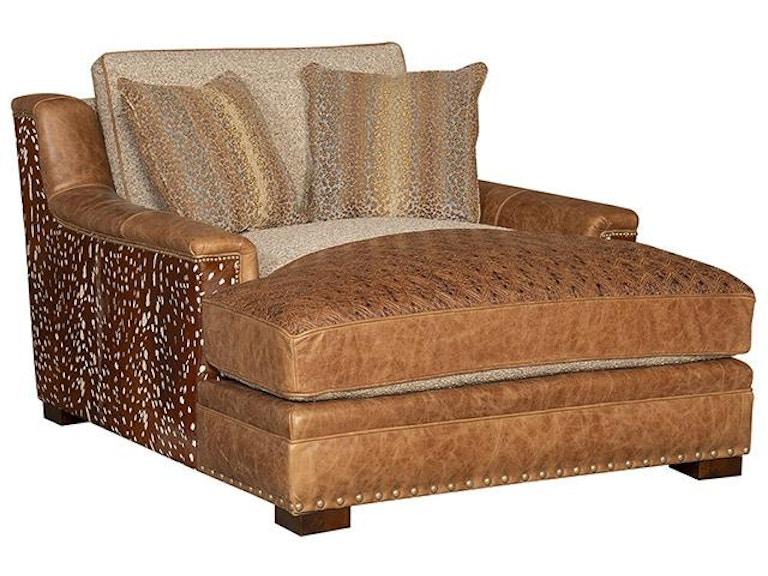 King Hickory Living Room Sally Fabric Leather Chaise 2460-LF At Norwood Furniture