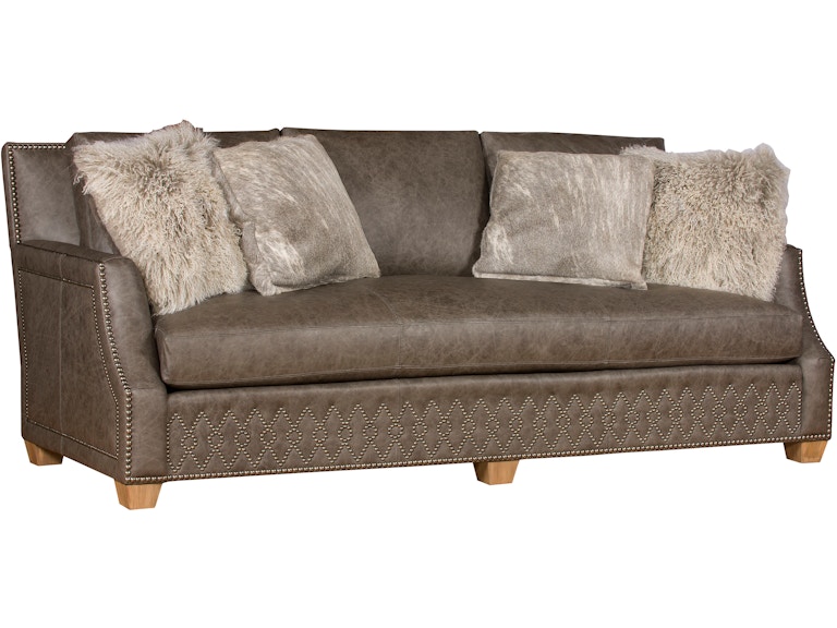 King Hickory Living Room Santiago Leather Bench Cushion Sofa 2350-L At Norwood Furniture