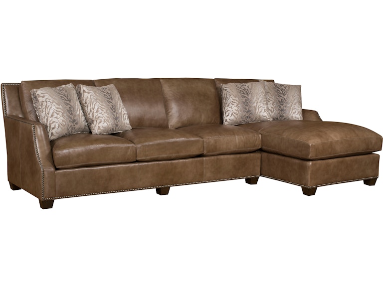 King Hickory Living Room Santiago Leather Sectional 2300-Sect-L At Norwood Furniture