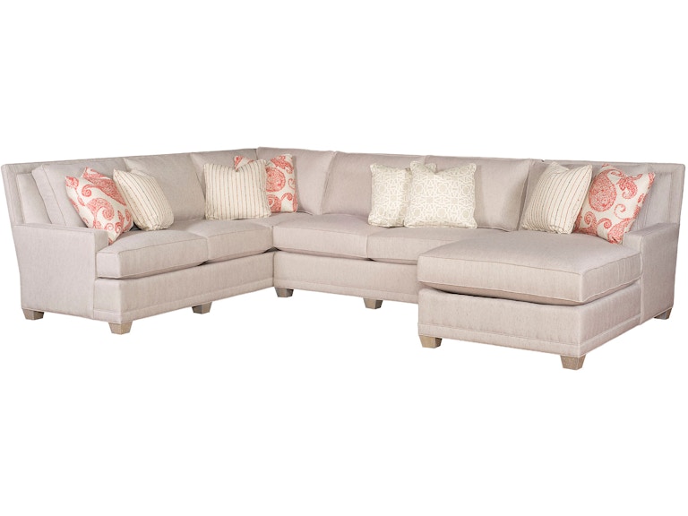 King Hickory Living Room Savannah Fabric Sectional 1000-Sect-F at Norwood Furniture