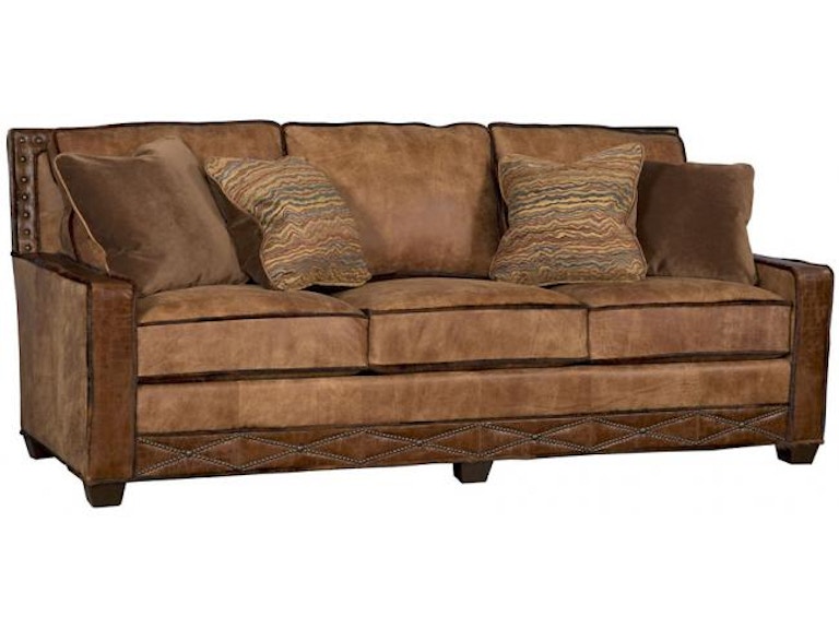 King Hickory Living Room Savannah Leather Fabric Sofa 1000-BWN-LF at Norwood Furniture