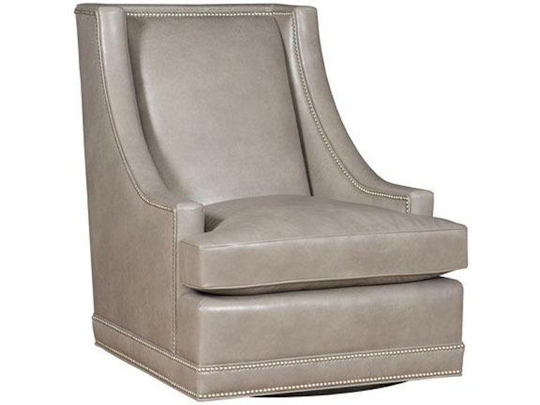 King Hickory Living Room Springfield Leather Swivel Chair 491-SL at Norwood Furniture