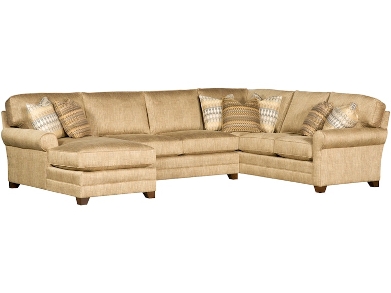 King Hickory Living Room Winston Fabric Sectional 7400-Sect-F at Norwood Furniture