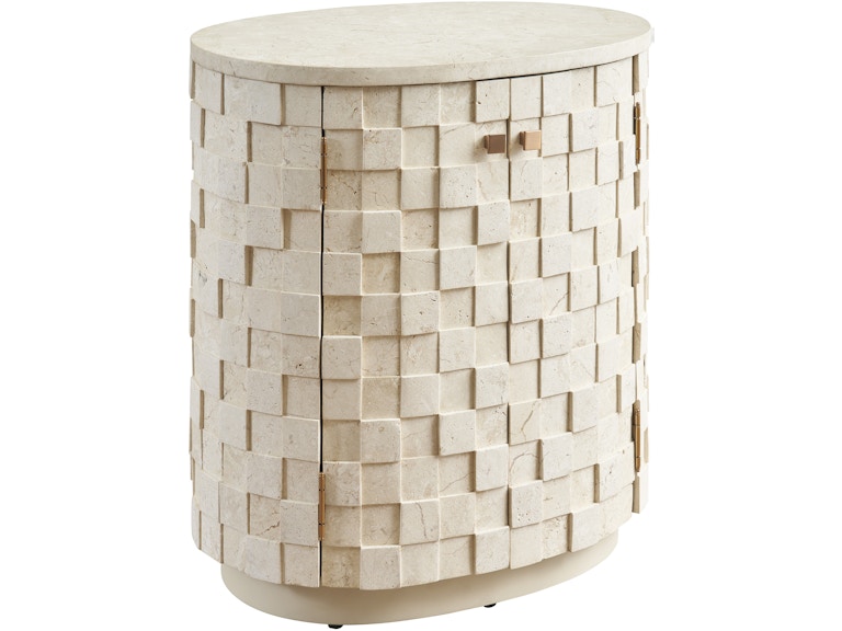 Lexington Bedroom Albion Stone Oval Nightstand 743-624 at Norwood Furniture