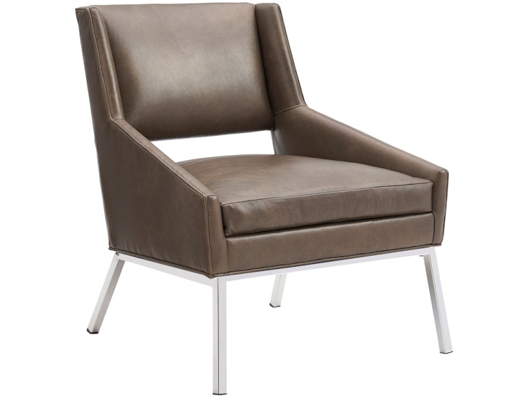 Lexington Living Room Amani Chair Leather (Polished Chrome) LL1927-11P at Norwood Furniture