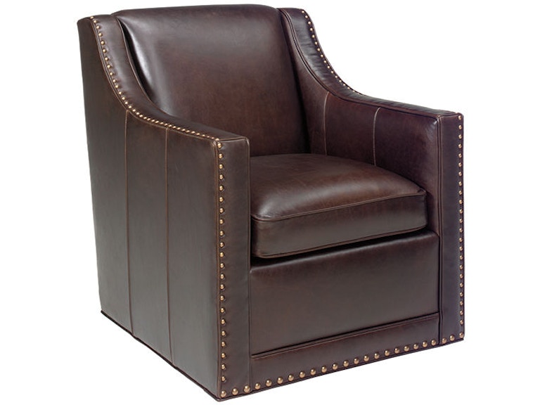 Lexington Living Room Barrier Leather Swivel Chair LL7620-11SW at Norwood Furniture