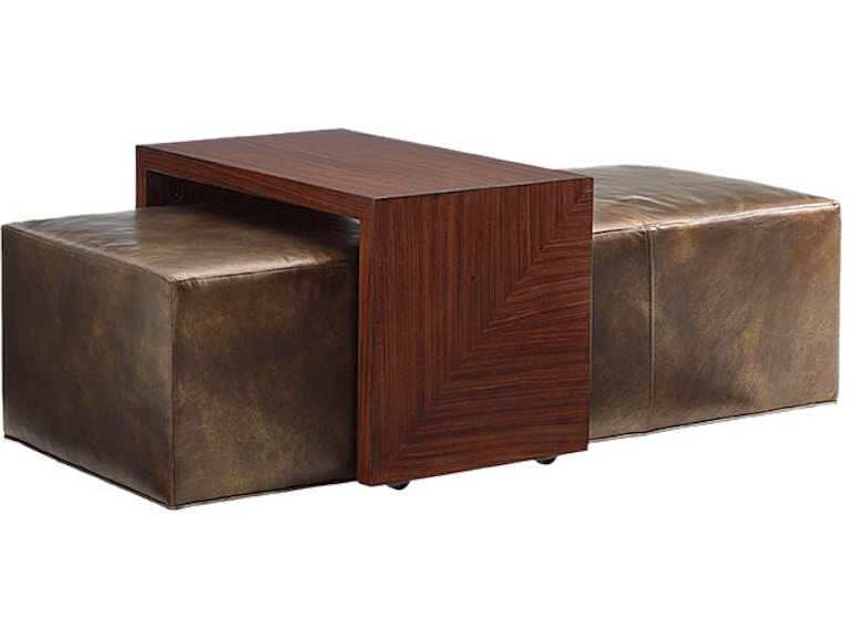Lexington Living Room Broadway Cocktail Ottoman With Slide Leather LL1784-25T at Norwood Furniture