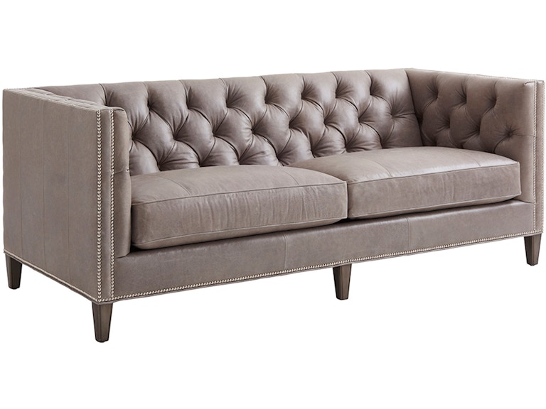 Lexington Living Room Camille Leather Sofa LL7569-33 at Norwood Furniture