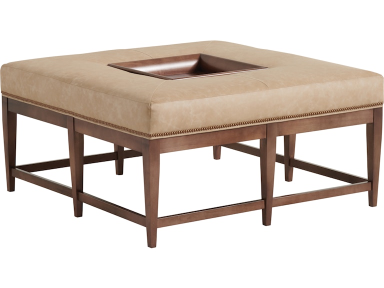 Lexington Living Room Carillon Leather Cocktail Ottoman LL7905-44 at Norwood Furniture