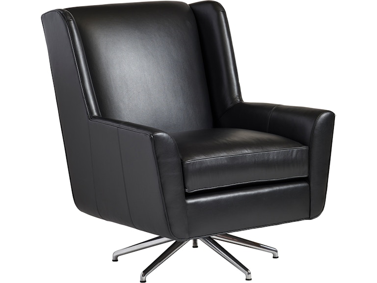 Lexington Living Room Chastain Leather Swivel Chair LL8312-11SW at Norwood Furniture