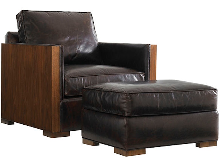 Lexington Living Room Edgemere Ottoman - Leather LL1593-44 at Norwood Furniture