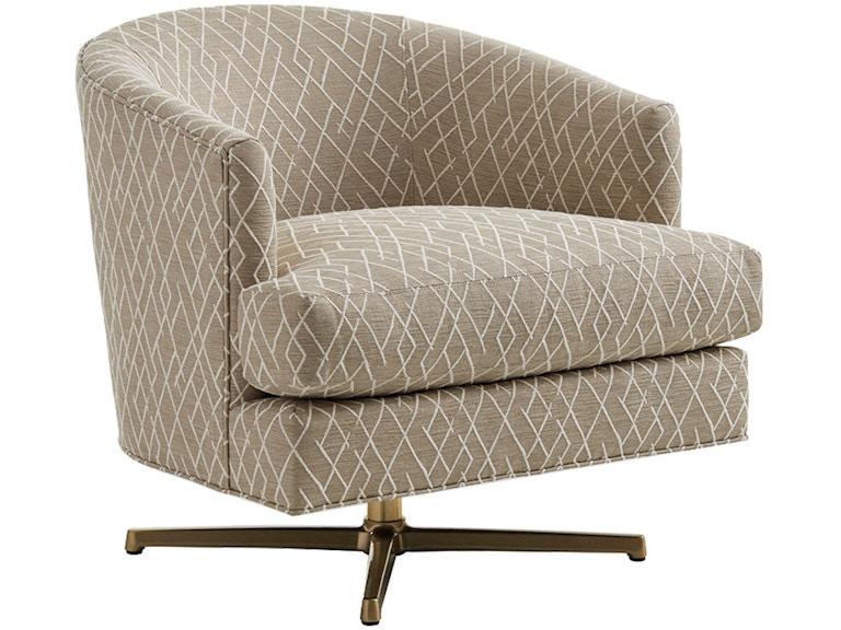 Lexington Living Room Graves Swivel Chair (Brass) 7654-11BSW at Norwood Furniture