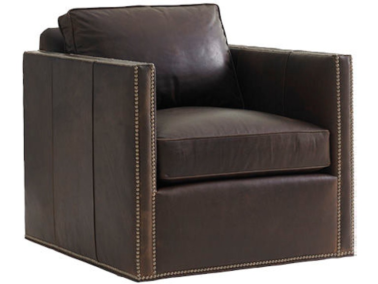 Lexington Living Room Hinsdale Leather Swivel Chair LL7607-11SW at Norwood Furniture